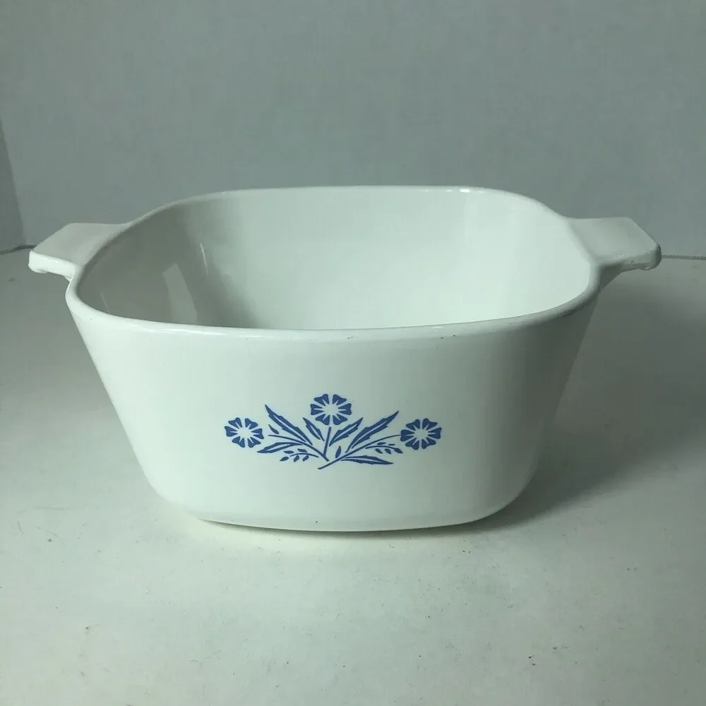Corning Ware Casserole‎ Dish Blue Cornflower Square P-1 3/4-B No Lid Vintage B4